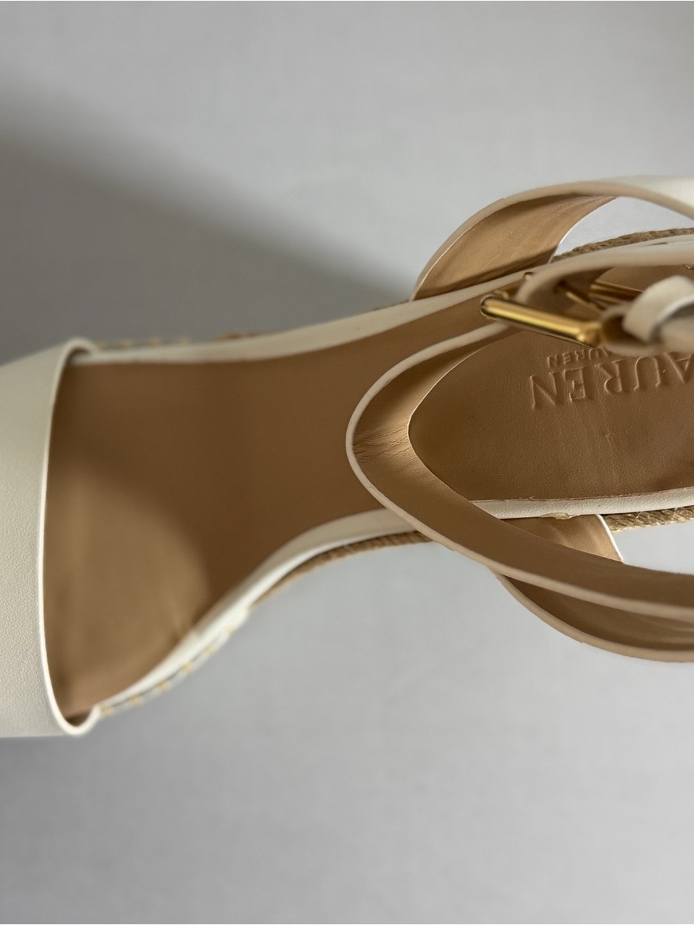 Lauren Ralph Lauren Ivory Ankle-Strap Sandals